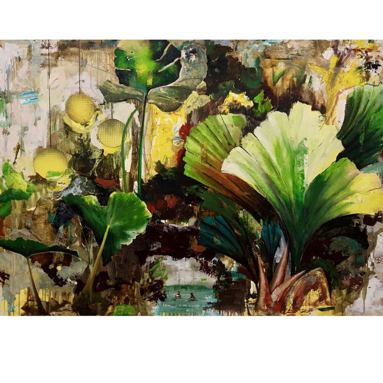Stefan Becker: CENTER PARK, Öl auf Leinwand, 2019, 100 x 140 cm