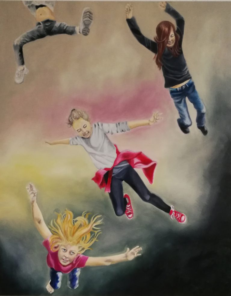 Magdalena Hochgesang: Space. Corona I., 2020, Öl auf einwand, 100 x 80 cm