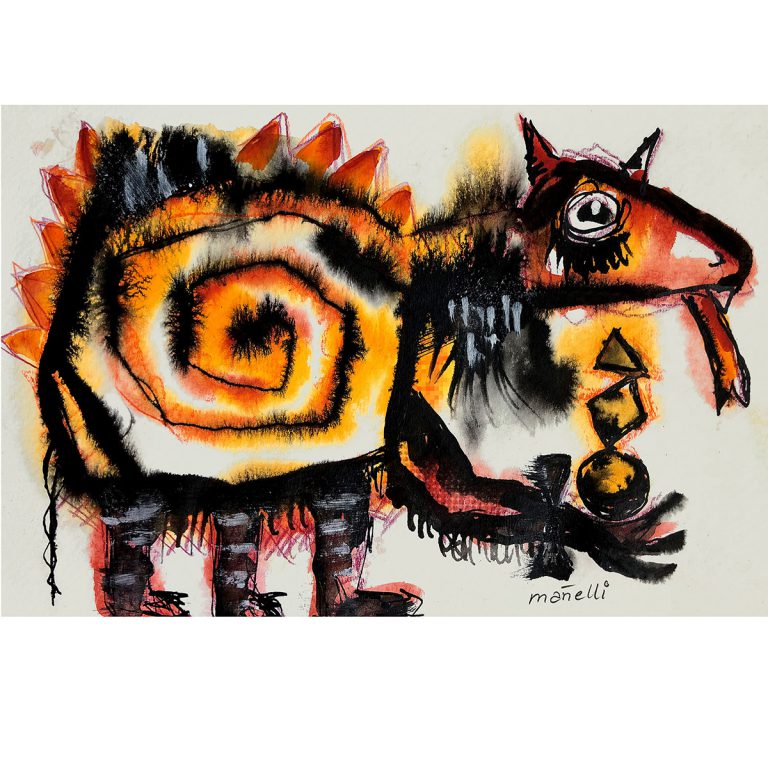 Thomas Manelli Mann: Zirkusschnecke, 04/2020, Mixed-Media, C-Print auf Leinwand, 30 cm x 45 cm