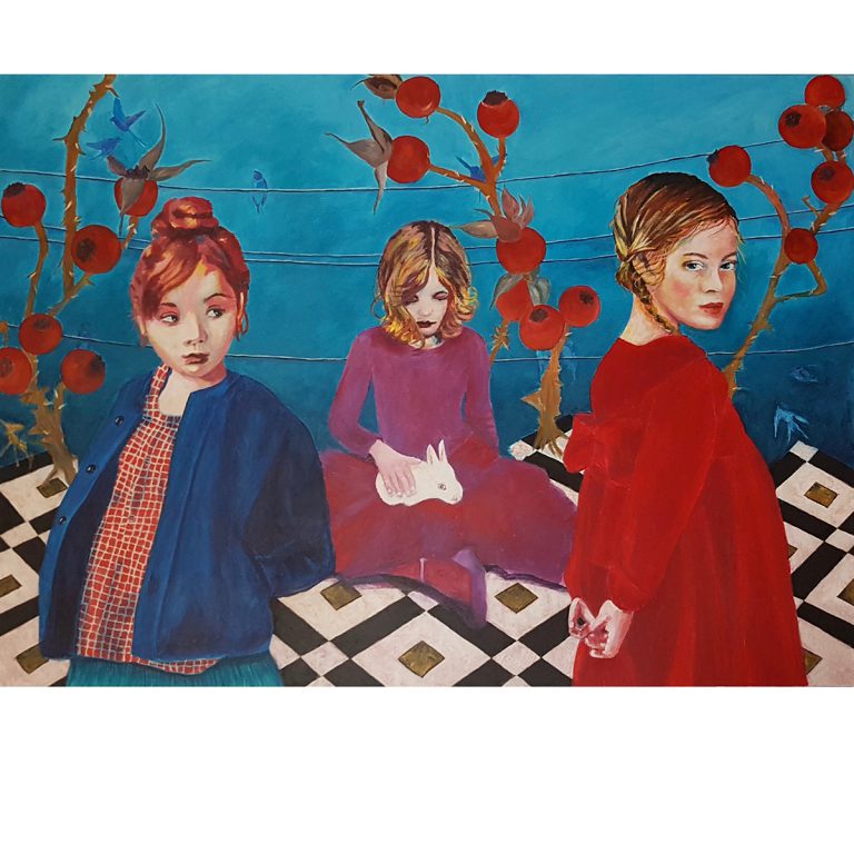 Margarete Stern: It's going to be a hard way, 2019, Acryl, Vinyl auf Leinwand, 100x140 cm