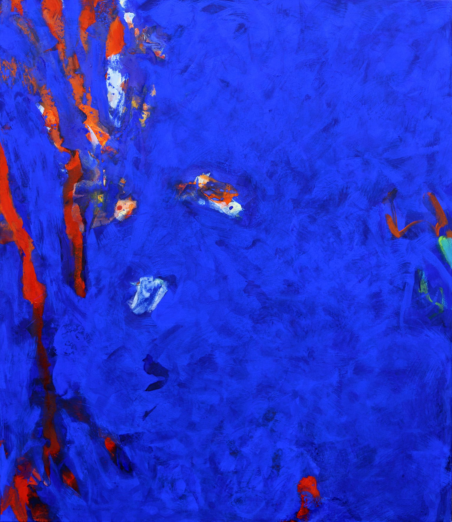 Sandro Vadim, o.T. 150x130 cm, Acryl Pigmente auf Leinwand, 2023